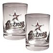 Houston Astros MLB 2pc Rocks Glass Set - Primary Logo by Great American Products