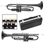 ts-ideen Trompette Sib vernie avec trigger, �tui rigide et embouchure 7C (Noir)