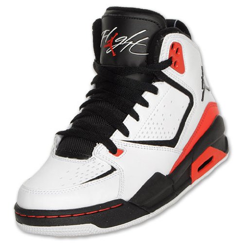 NIKE Jordan SC2 Kids' Basketball Shoes, White/Black/Challenge Red