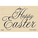 Medium Script Happy Easter Rubber Stamp By DRS Designs