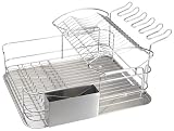 Gourmet Standard Stainless Steel Wire Dish Rack with Wine Glass holder - DR1094