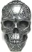 Knights Templar Human Skull Silver Finish Statue Figure