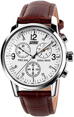 Top Quality Men'S Watches Leather Belt Male Multifunctional Luminous Men Quartz Surface B