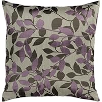 18' Oyster Gray and Grape Early Morning Foliage Decorative Down Throw Pillow