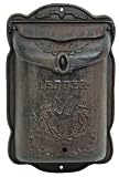 Cast Iron Locking Mailbox Metal Mail Box Wall Mount