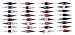MLB Baseball Mini Pennant Sticker Flags - Set of 32