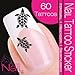 Nailart NAIL TATTOO STICKER - turtle / tortoise - black