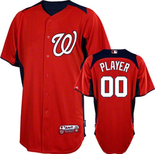 Washington Nationals Jersey: Any Player Authentic Scarlet On-Field Batting Practice Jersey