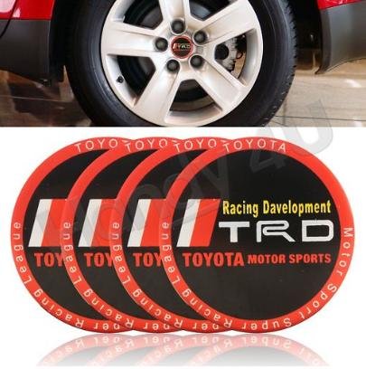 TRD 4 pcs Wheel Center Cap Emblem 2.2