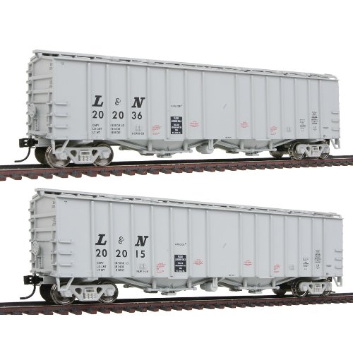 Walthers HO Scale Gold Line™ 50' Airslide® Covered Hopper Limited-Run 2-Pack Assembled Louisville & Nashville #202015 & 202036