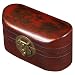 Handmade Red Leather Painted Dragon & Phoenix Storage / Gift Box With Gold Flourishes
