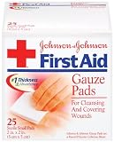 Johnson & Johnson 2"x2" Hospital Grade Gauze Pad, 25 Count (Pack of 2)