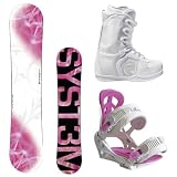 2012 System Wish 139cm Women's Snowboard Package + Siren Leaf Bindings + Flow Boots Size 8