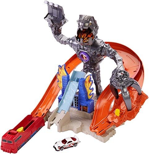 Hot Wheels Nitrobot Attack Track Set Gift Pack Car Toys