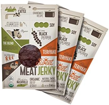 USDA Organic, Gluten-free Beef Jerky (Classic Teriyaki flavor) - 3 Pack