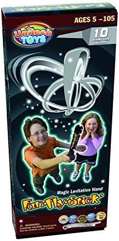 Fun-Fly-Stick, Magic Levitation Wand, 10 flying toys - BLACK by Unitech Toys