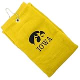 Iowa Hawkeyes Gold Embroidered Velour Golf Towel