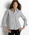 Jones New York Signature Shirt, Striped with Paisley Accents