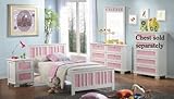 4pc Twin Size Bedroom Set with Interchangeable Panels in White Finish