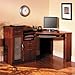 Bush Furniture Vantage Home Office Wood Corner Computer Desk in Cherry