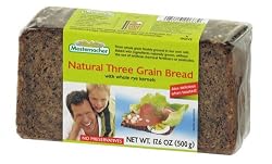 Mestemacher Natural Three Grain Bread, 17.6-Ounce Packages (Pack of 12)