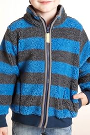 Funnel Neck Stripe Borg Fleece Jacket [T88-3004W-Z]