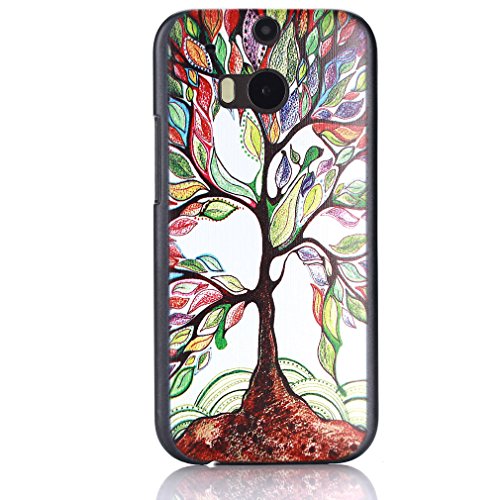 For HTC One (M8) , Leathlux Colorful Tree Hard Plastic Back Case Protective Skin Cover for HTC One (M8) / HTC One (M8) CDMA
