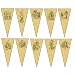 Alice in Wonderland Parchment Card Bunting with 10 Pennants and Double Faced Satin Ribbon String