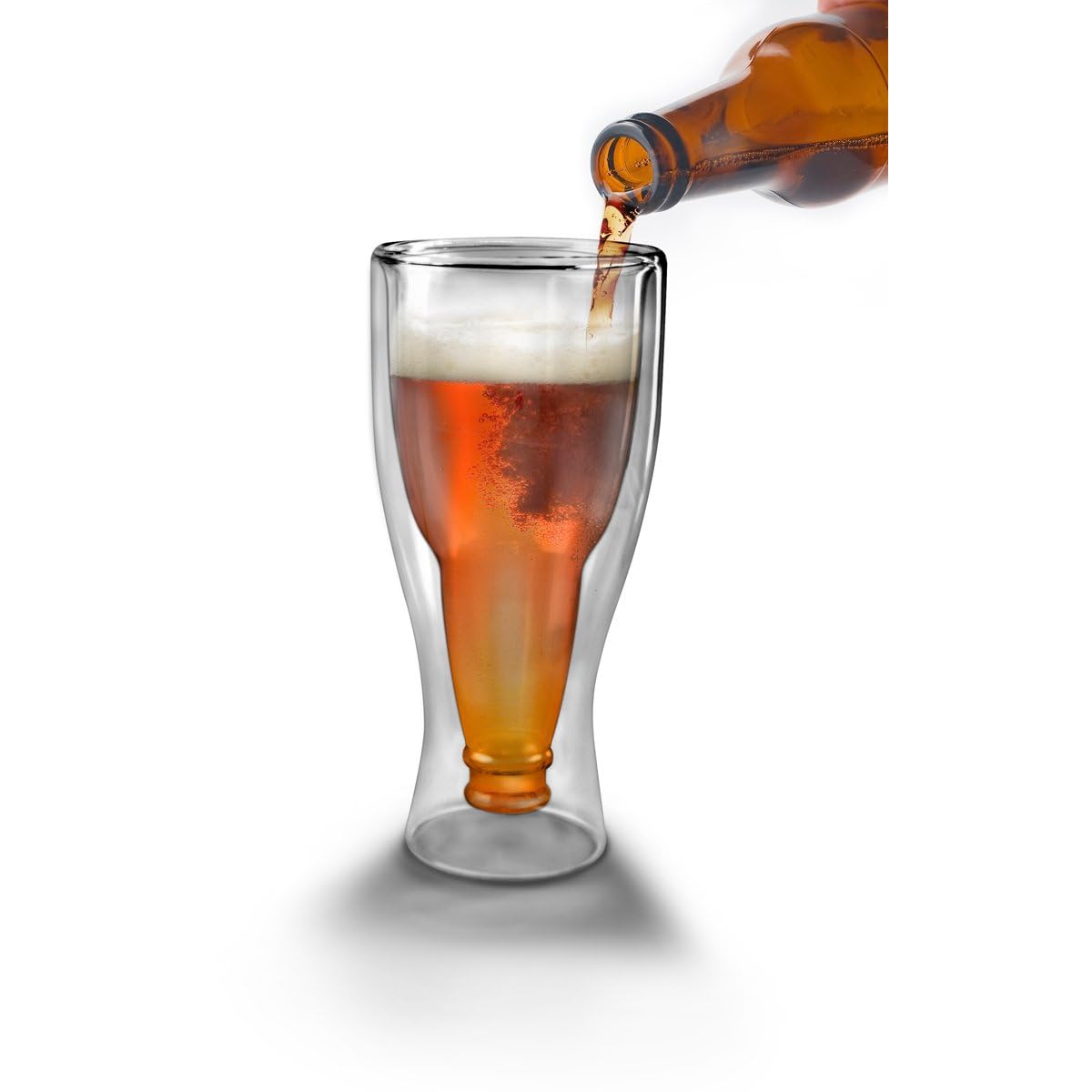 Upside Down Beer Bottle Glass