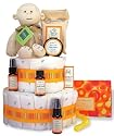 Unconditional Love 2-Tier Organic Deluxe Diaper Cake or Centerpiece - (3 Colors) by Kara Nessian