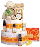 Unconditional Love 2-Tier Organic Deluxe Diaper Cake or Centerpiece - (3 Colors) by Kara Nessian