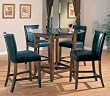 5 Piece Round Counter Height Table Set By Coaster Furniture