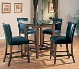 5 Piece Round Counter Height Table Set By Coaster Furniture