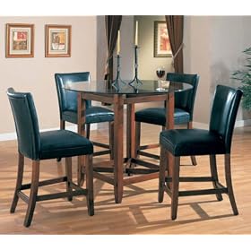 5 Piece Round Counter Height Table Set By Coaster Furniture by Coaster