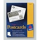Avery Postcards for Laser Printers, Uncoated, 4 x 6 Inches, White, Box of 100 (05389)