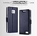 Galaxy Note 7 Case, Note 7 Case, FYY [RFID Blocking wallet] [Genuine Leather] 100% Handmade Wallet Case Credit Card Protector for Galaxy Note 7 Black