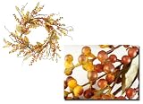 22 Yellow and Brown Fall Berry Artificial Wreath