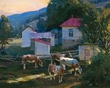 Anthony Watkins - Morning Grazers, Size: 16 x 20 Canvas Finish