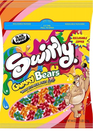Black Forest Resealable Bag Swirly Gummy Bears, 4.5 Pounds Bags (Pack of 2) by Black Forest