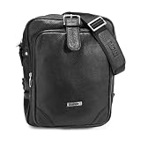BAGAN Leder Freizeittasche / Umh�ngetasche (schwarz)von "Bagan"