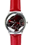 TimerMall OEM - Montre Femme - Quartz - Synth??tique - Vin Snoopy cadran rouge bracelet synth??tique bo?tier??talliq