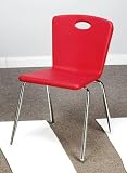 Grasshopper Chair with Chrome Legs - 14 Inch - Red