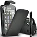 SUPERGETS® Samsung Galaxy Ace S5830 Premium Black Top Flip Leather Case with Touch Screen Stylus And Includes Screen Protector And Polishing Cloth