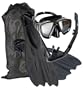 Phantom Aquatics Adult Mask Fin Snorkel Set with Mesh Bag