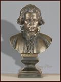 18" Mozart Bronze Finish Bust Statue