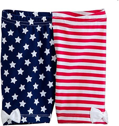 Jumping Girls Beans Stars & Stripes Bow Bike Shorts (24M)