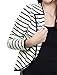 Allegra K Women Notched Lapel Striped Blazer Jacket