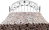 Ivory Kashmiri Bedcover with Dense Ari Embroidery by Hand - Pure Cotton Can ....