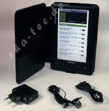 ASSISTANT AE-702 Mediareader // eBook-Reader in SCHWARZ // 7 Zoll (17,7cm) TFT // 4GB // SD-Slot // G-Sensor // 2800mAh // VIDEOS / BILDER / MUSIK / EBOOKS // Zubehör (Tasche, Ohrhörer, USB-Kabel, Netzteil)