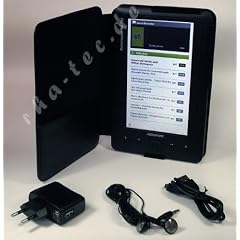 ASSISTANT AE-702 Mediareader // eBook-Reader in SCHWARZ // 7 Zoll (17,7cm) TFT // 4GB // SD-Slot // G-Sensor // 2800mAh // VIDEOS / BILDER / MUSIK / EBOOKS // Zubeh�r (Tasche, Ohrh�rer, USB-Kabel, Netzteil)